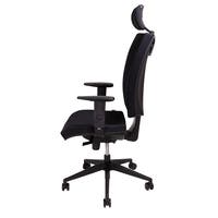 MONTPELLIER, KONTORSSTOL, SVAR T TYG, SVART UNDERREDE, NACKST