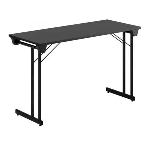 KONGRESS STYLE, 120X50CM, SVAR T SKIVA, SVART STATIV