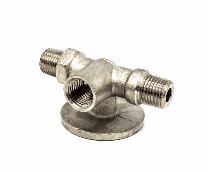 MANOMETERFLÄNS MED T-RÖR