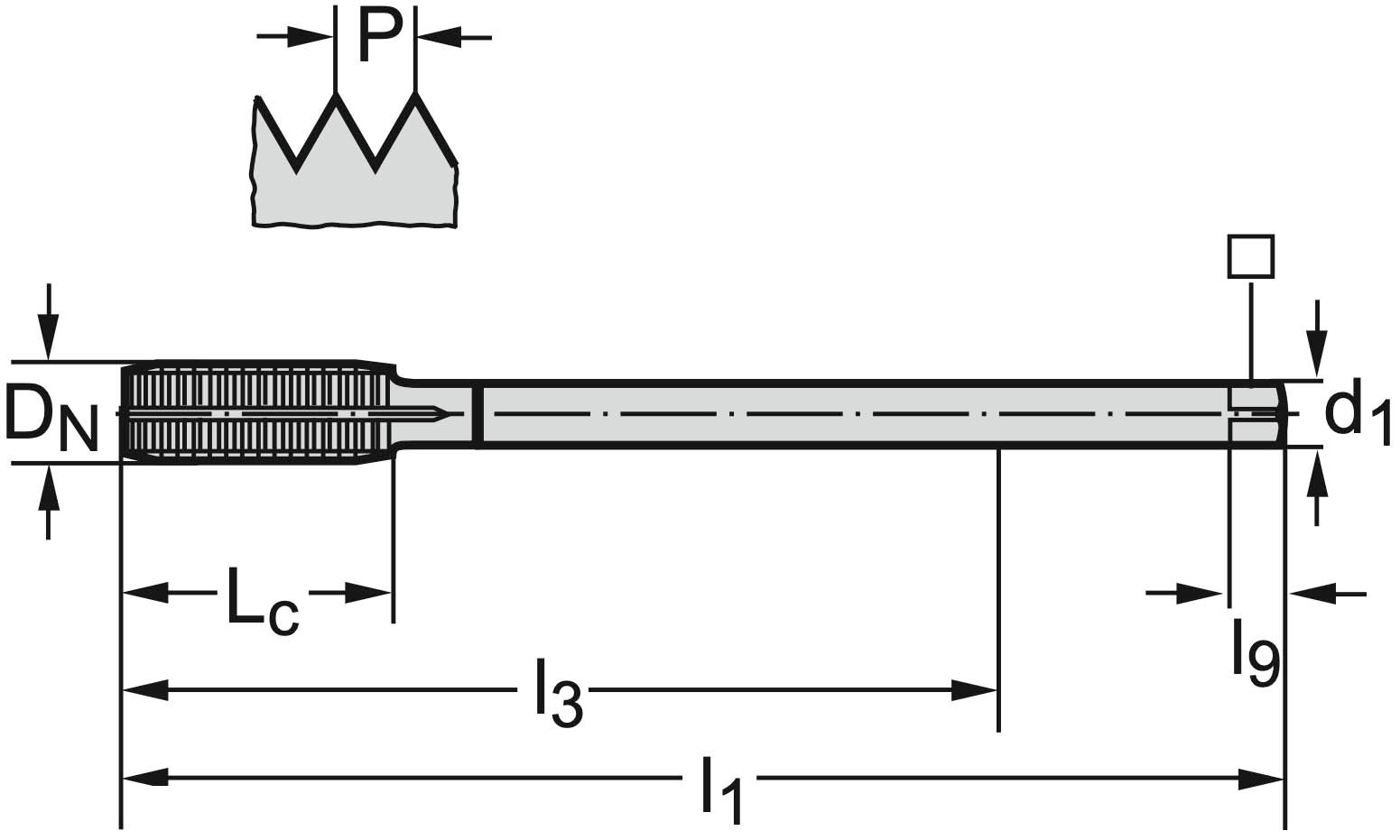 GÄNGTAPP TC420-M8-LH-WW60AD 6HX