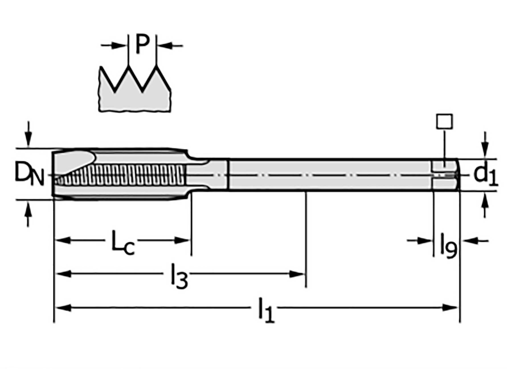 GÄNGTAPP TC216-M12-L0 TIN RAK ALLROUND