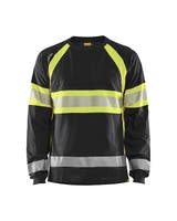 T-SHIRT 35101030 SVART/GUL L