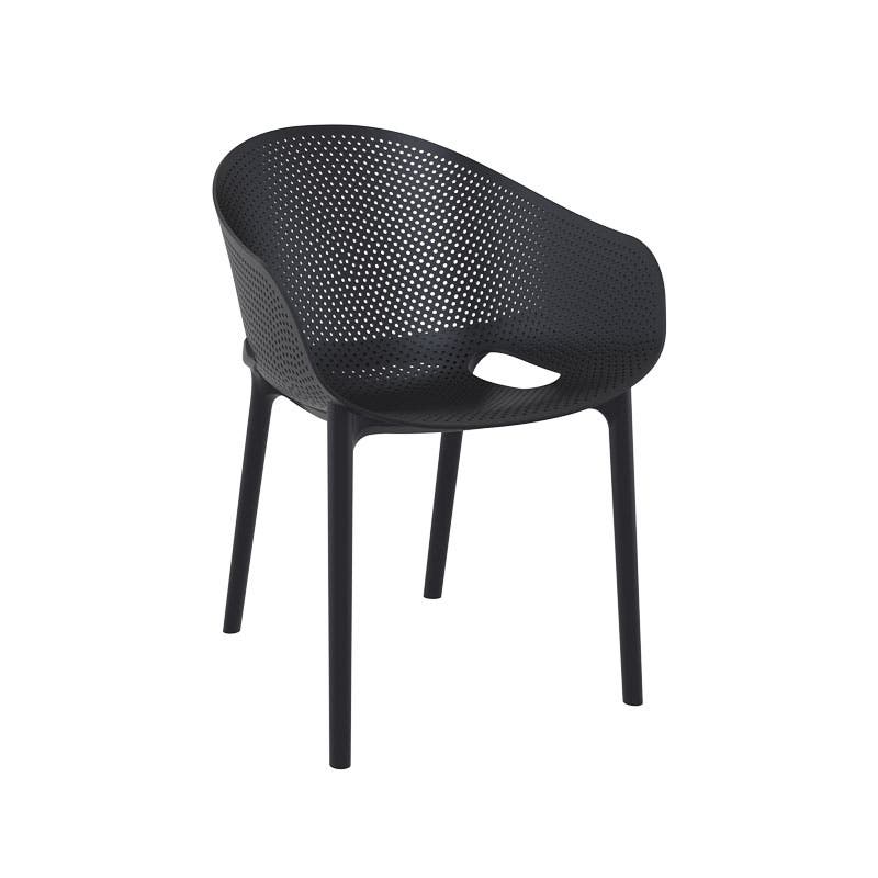 SKY PRO STAPELBAR STOL, SVART