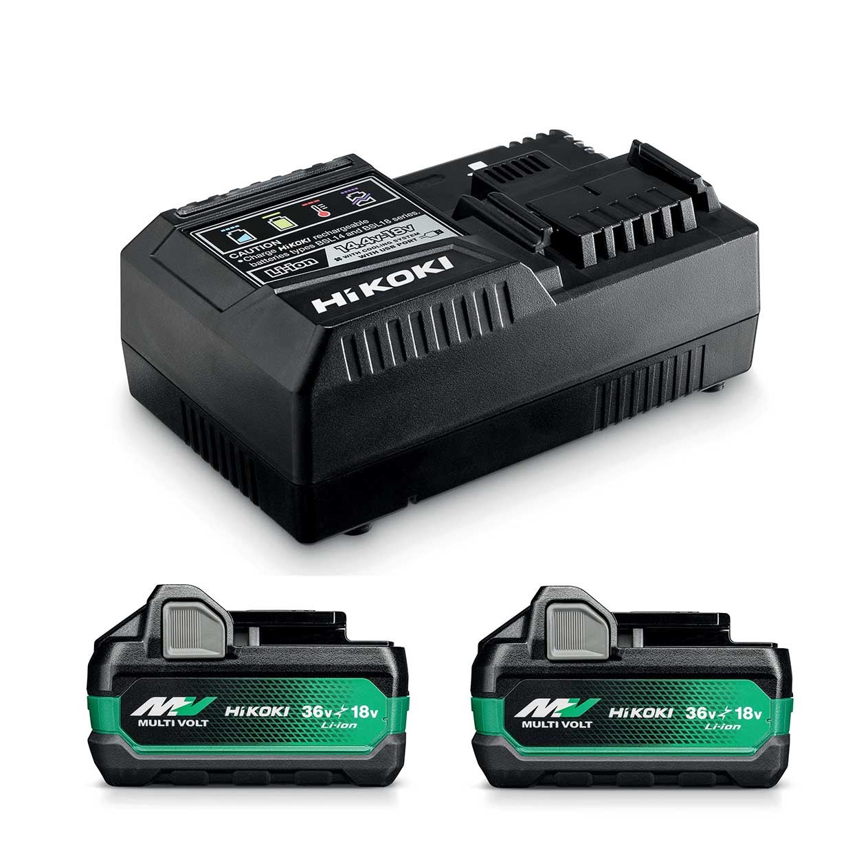 BATTERISET 2XBSL36A18X/LADDARE HIKOKI 18V/36V MV 2,5AH/5AH