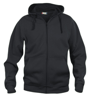 Hood tröja med zip Svart L Basic Hoody FZ New Wave