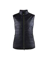 Vest with quilt front and back Women Svart/Gul L