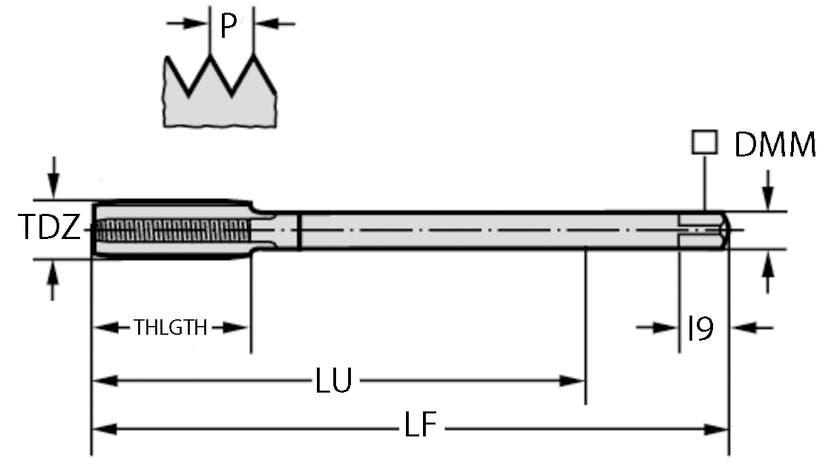 GÄNGTAPP E2036436-M12 M 12-6HX 220/23/9/4