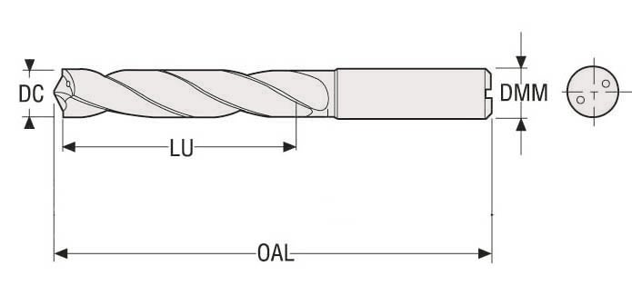 Borr 5xD inv.kyl Ø6,7 TiAlN BLDC205D067030SIK ISO P+K