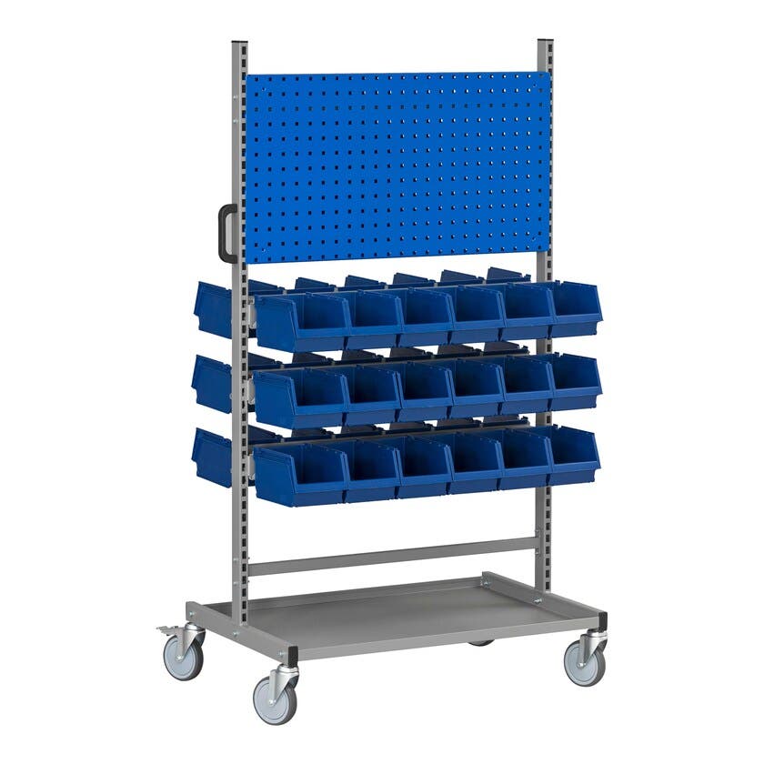 Komplett Montörvagn HD 150/1 i nkl. 36 Plastbackar
