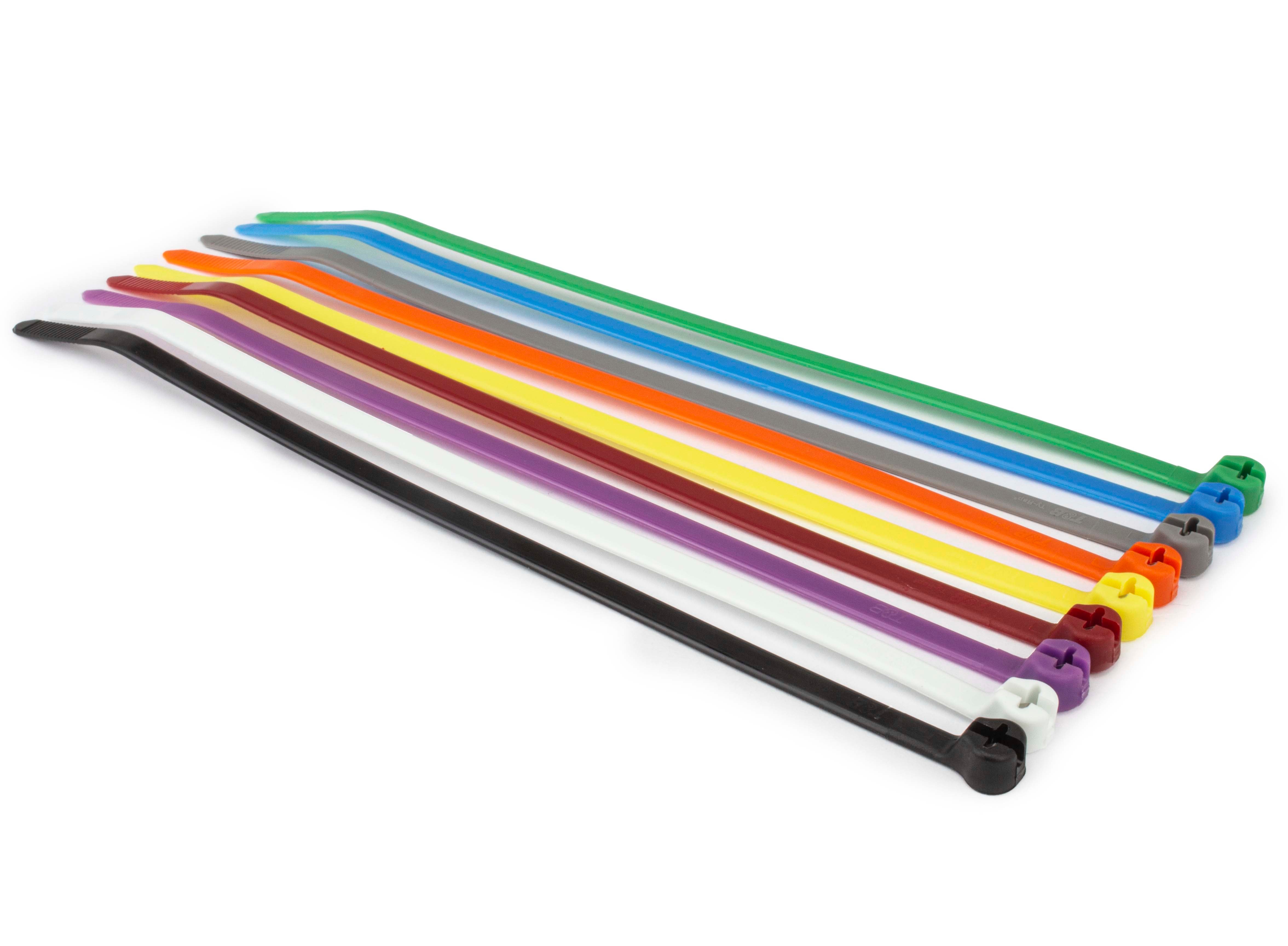 BUNTBAND 186X4,8MM 100ST/FP STÅLTUNGA, 10 FÄRGER