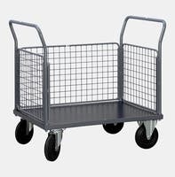 PLATTFORMSVAGN nätsarg 3 sidor 1000x700 Grå