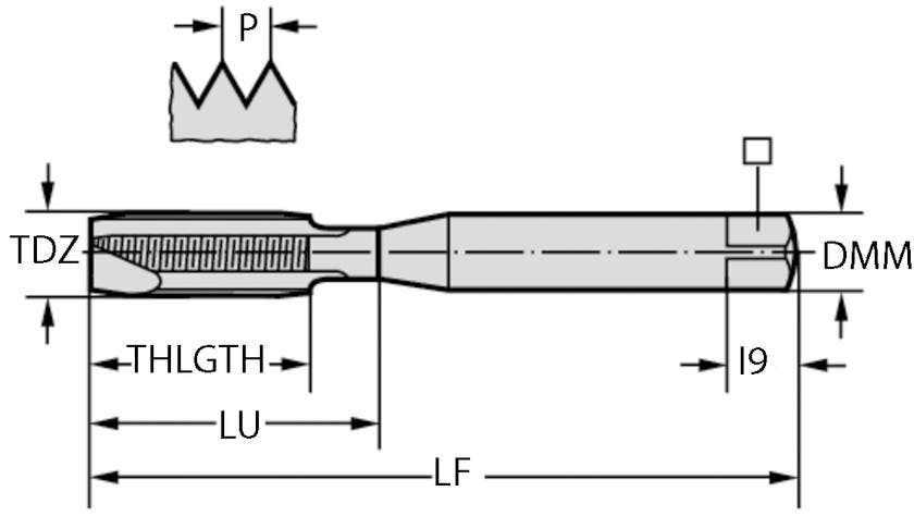 GÄNGTAPP EP2021382-M10 M 10-6HX-LH 100/20/10/3