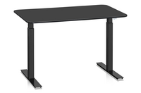 Skrivbord Sitt&Stå 1200x800 mm Svart Laminat Svart Stativ