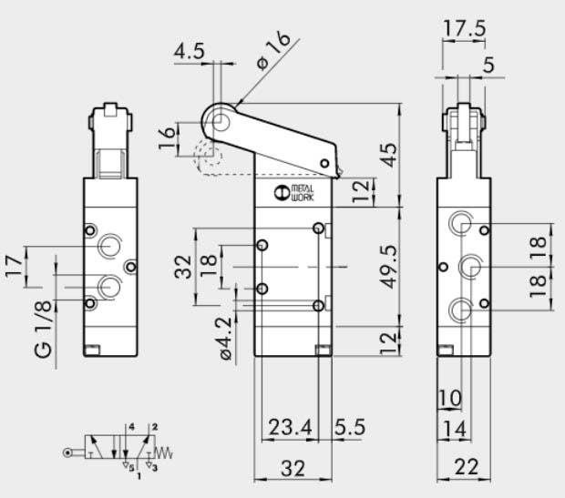 VENTIL MEV 25 BRS 1/8