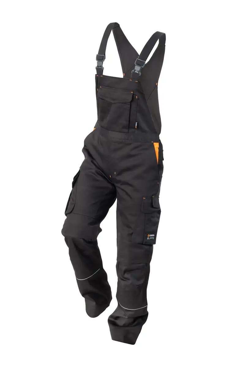 HÄNGSELBYXOR OULU, SVART/ORANG E, STL M