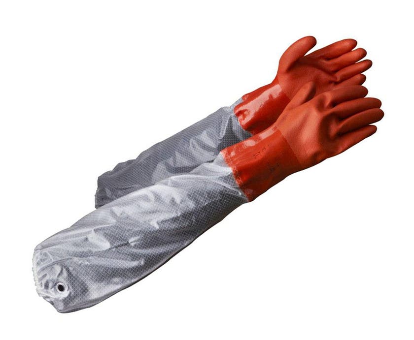 HANDSKE VINYL ORANGE STL.10 SHOWA 640 PVC 60 CM