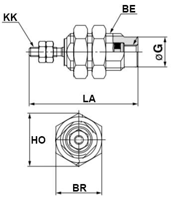 CJPB15-10H6 PINNCYLINDER SLAGLÄNGD 10MM