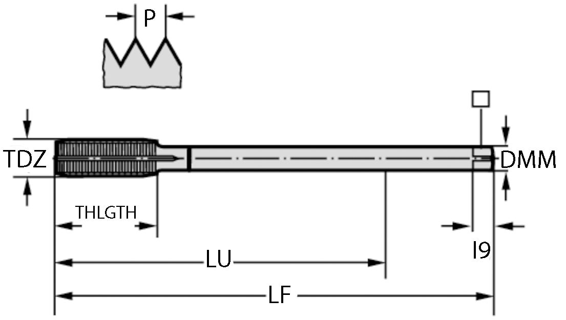 GÄNGTAPP TC420-M8-LH-WW60AD 6HX