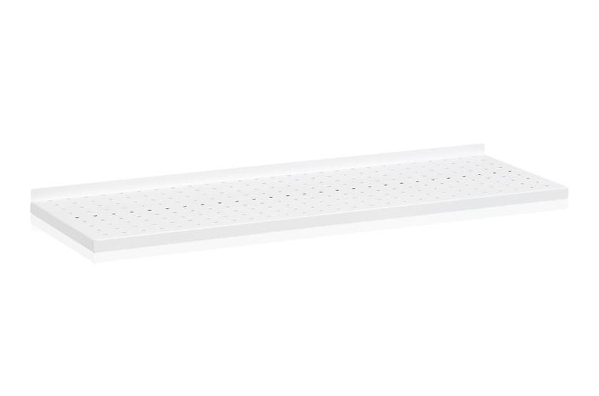 Plåthyllplan Perforerad 900x30 0 mm Vit