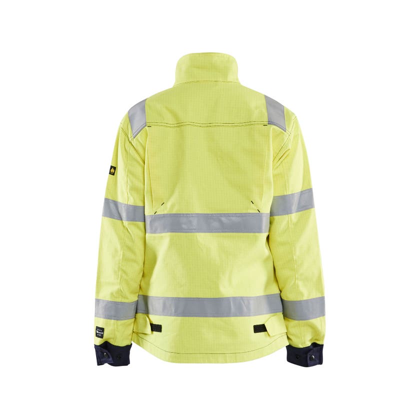 Jacka Multinorm Dam Varselgul/ Marinblå L