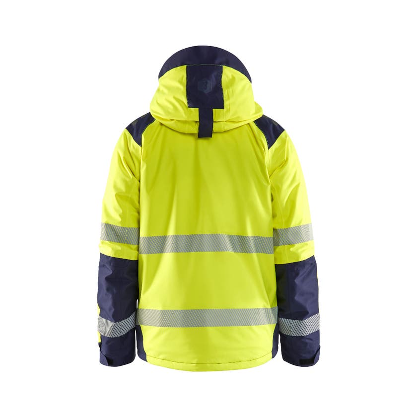Vinterjacka 44551987 Varselgul/Marinblå 4XL