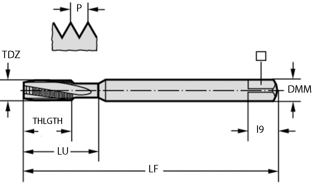 GÄNGTAPP 2141663-M8X0.75 M 8X0,75-6HX 90/18/8/3