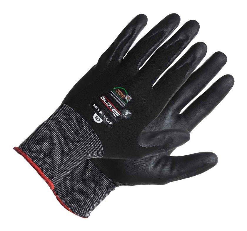 HANDSKE MONTAGE GRIP REGULAR NITRIL STL 10