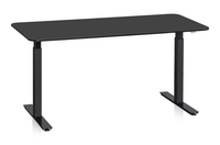 Skrivbord Sitt&Stå 1600x800 mm Svart Laminat Svart Stativ