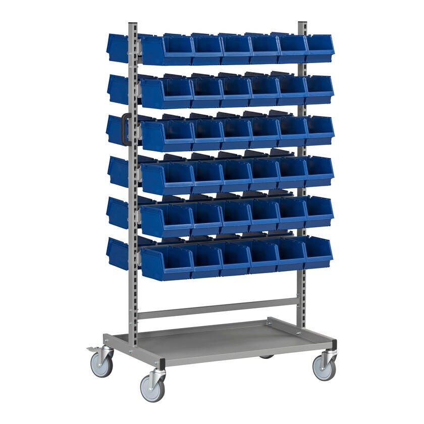 Komplett Montörvagn HD 150/1 i nkl. 72 Plastbackar