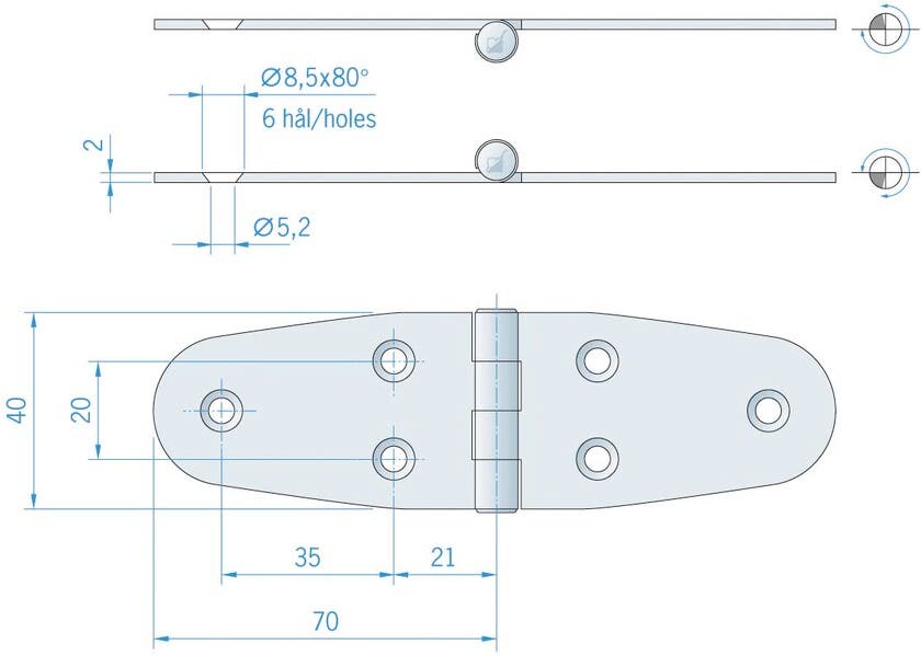 GÅNGJÄRN 40X140MM RF ELPOL