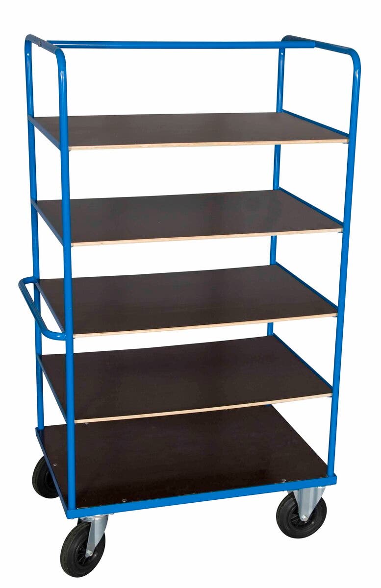 PLATTFORMSVAGN, 800x1200 1800 mm BLÅ LACKERAD