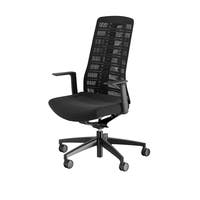 PUREis3, Interstuhl, kontorsst ol, rygg i svart mesh, svart t