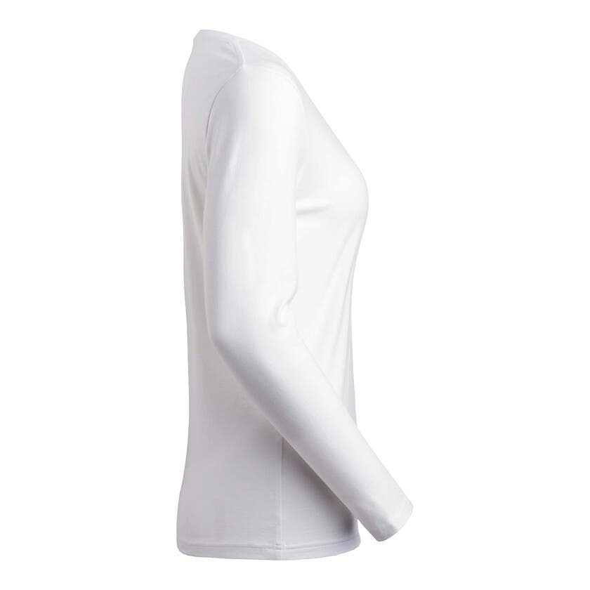 T-SHIRT LILY LDS RN LS VIT XS STORLEK