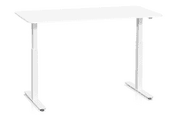 Skrivbord Sitt&Stå 1600x800 mm Vit Laminat Vitt Stativ