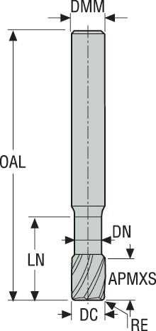 PINNFRÄS HM 490VL200R200Z3.0A-MEGA-T