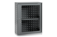 FÖRVARINGSSKÅP INKL PLEXIGLASDÖRR GRÅ