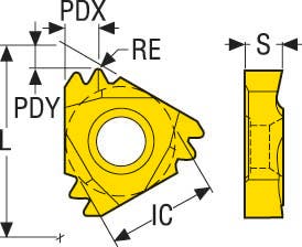 GÄNGSKÄR 16ER12UN-TT CP500